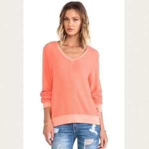 Wildfox Coral Baggy Beach Jumper Sweater  - Small